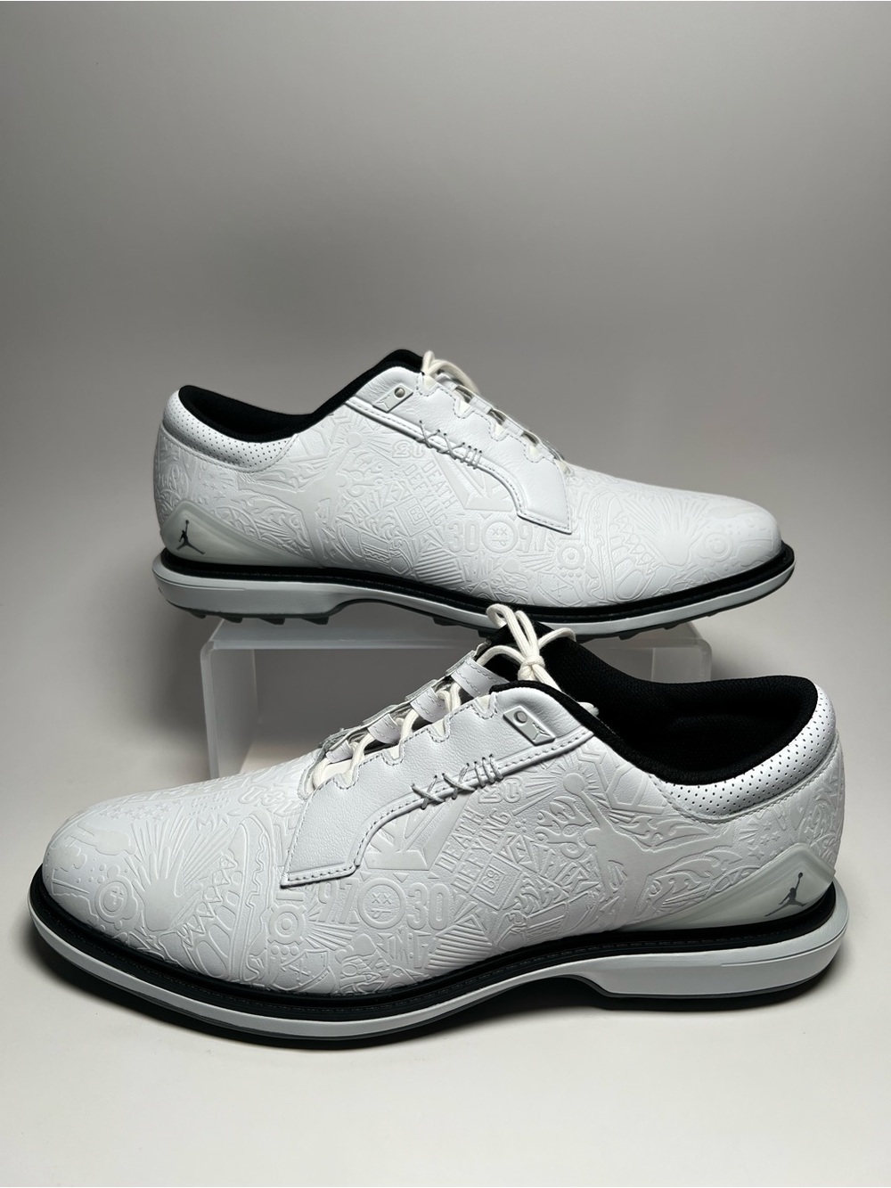 Nike Air Jordan ADG 5 White Black FQ6642-102 Pure Platinum Golf Shoes Mens Sz 14